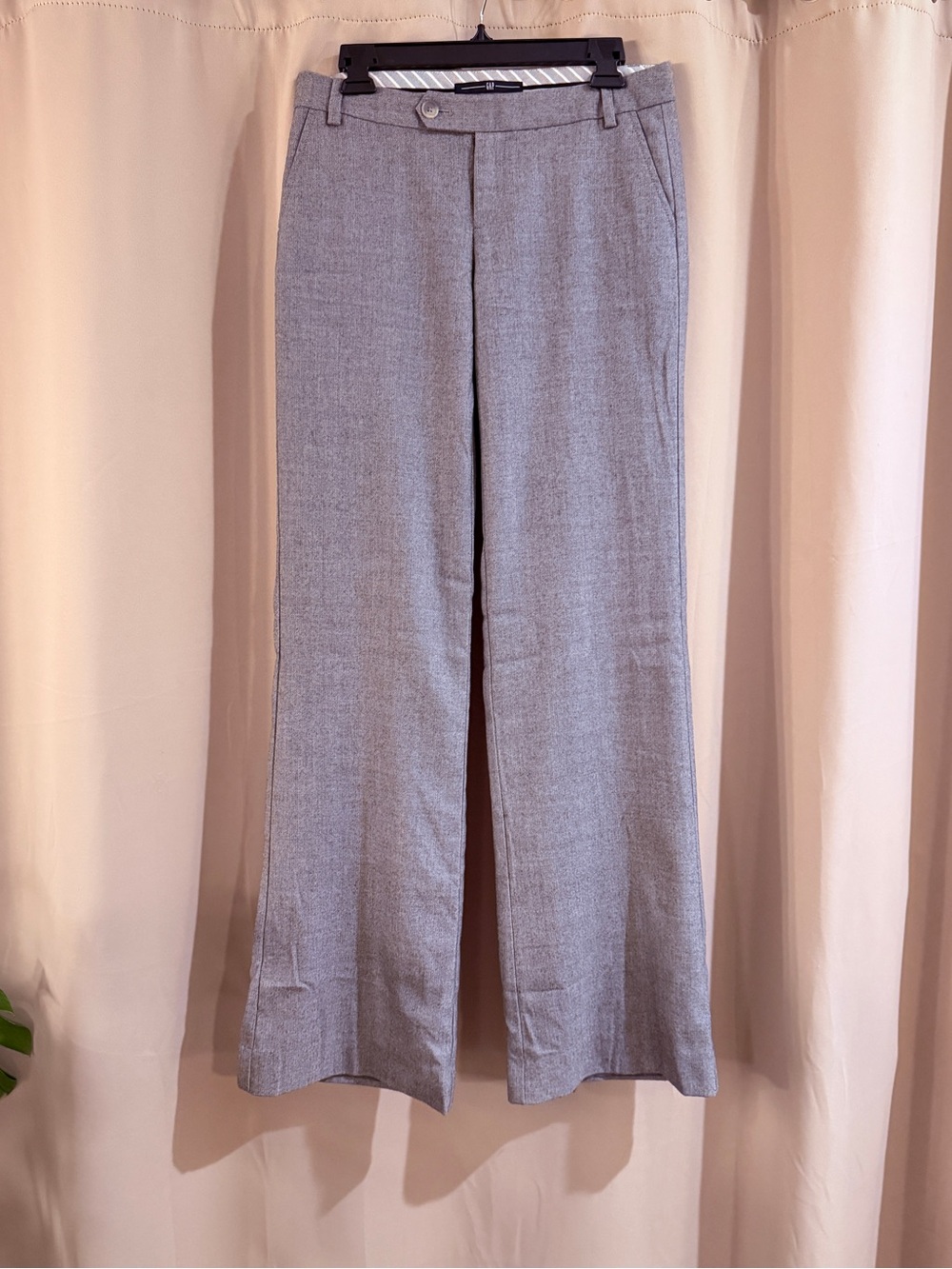 Gap Wool  Tall Gray Wide-Leg Dress Pants